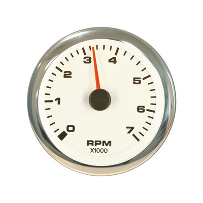 SIERRA 62561P White Premier Pro Series Tachometer
