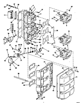EVINRUDE-JOHNSON 329718 Gasket, Manifold To C'Case EVINRUDE-JOHNSON 329718 Gasket, Manifold To C'Case