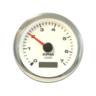 SIERRA 62565P White Premier Pro Series Tachometer