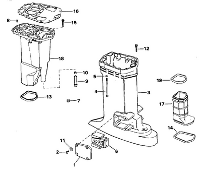 EVINRUDE-JOHNSON 343853 Gasket, Housing To Powerhead EVINRUDE-JOHNSON 343853 Gasket, Housing To Powerhead