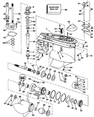 EVINRUDE-JOHNSON 914714 Shifter, Clutch Dog