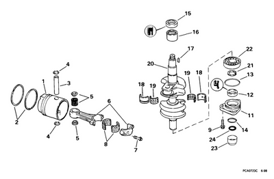 EVINRUDE-JOHNSON 433509 Connecting Rod Assy