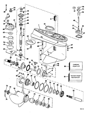 EVINRUDE-JOHNSON 389637 Bearing Housing & Pin