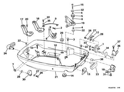 EVINRUDE-JOHNSON 344227 Grommet, Engine Cover EVINRUDE-JOHNSON 344227 Grommet, Engine Cover