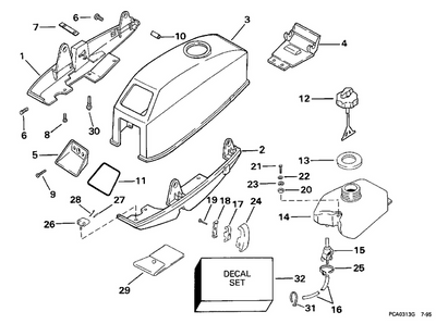 EVINRUDE-JOHNSON 115026 Motor Cover, Lower, Stbd., Jo. EVINRUDE-JOHNSON 115026 Motor Cover, Lower, Stbd., Jo.