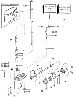 EVINRUDE-JOHNSON 115216 Tube, Driveshaft EVINRUDE-JOHNSON 115216 Tube, Driveshaft