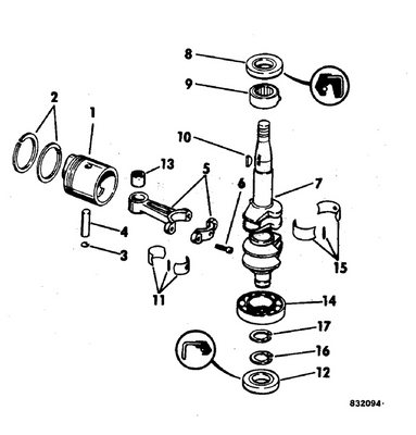 EVINRUDE-JOHNSON 120960 Retaining Ring