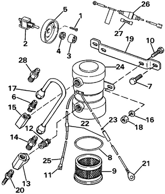 EVINRUDE-JOHNSON 124073 Lag Screw