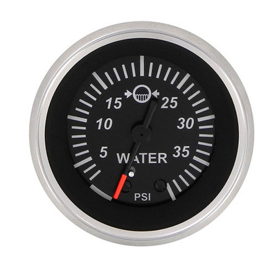 SIERRA 67382P Black Sterling Series Water Pressure Gauge