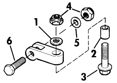 EVINRUDE-JOHNSON 173209 Steering Bolt & Clevis Kit