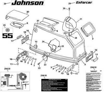 EVINRUDE-JOHNSON 210296 Baffle, Tilt Handle EVINRUDE-JOHNSON 210296 Baffle, Tilt Handle