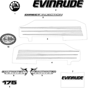 EVINRUDE-JOHNSON 215288 Evinrude Port/Stbd | Included With "Engine Cover Assy" EVINRUDE-JOHNSON 215288 Evinrude Port/Stbd | Included With "Engine Cover Assy"
