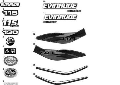 EVINRUDE-JOHNSON 215742 115 - Front & Rear EVINRUDE-JOHNSON 215742 115 - Front & Rear