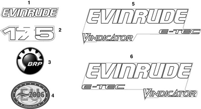 EVINRUDE-JOHNSON 215832 175 - Front & Rear EVINRUDE-JOHNSON 215832 175 - Front & Rear