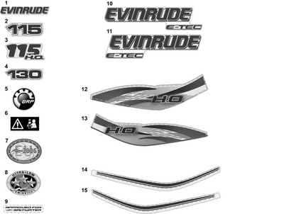 EVINRUDE-JOHNSON 215886 Stripe - Port | Included With Engine Cover Assy. EVINRUDE-JOHNSON 215886 Stripe - Port | Included With Engine Cover Assy.
