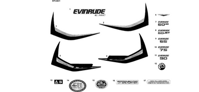 EVINRUDE-JOHNSON 216672 Decal, Stripe - Port | Graphite Models EVINRUDE-JOHNSON 216672 Decal, Stripe - Port | Graphite Models