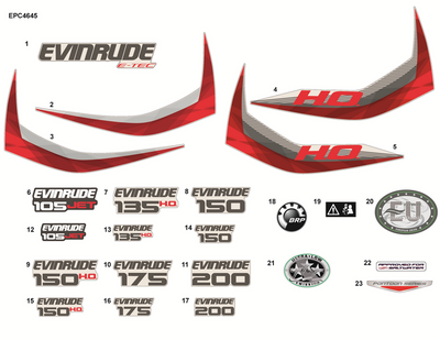 EVINRUDE-JOHNSON 216691 Evinrude 175 Hp - Graphite (Front) EVINRUDE-JOHNSON 216691 Evinrude 175 Hp - Graphite (Front)