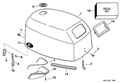 EVINRUDE-JOHNSON 284820 Decal Set