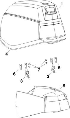 EVINRUDE-JOHNSON 285738 Engine Cover Assembly, Blue | Includes Decals, Except "Hp" Decal