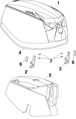 EVINRUDE-JOHNSON 285812 Engine Cover Assembly, White | Includes Decals, Except "Hp" Decal EVINRUDE-JOHNSON 285812 Engine Cover Assembly, White | Includes Decals, Except "Hp" Decal