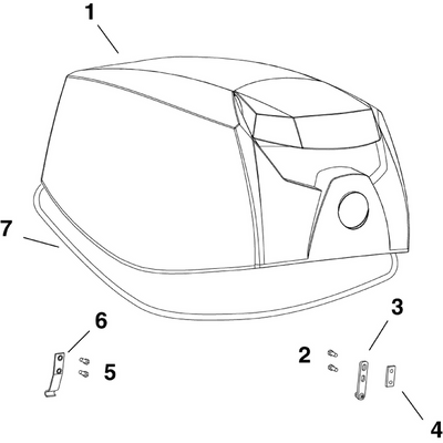 EVINRUDE-JOHNSON 285956 Engine Cover, Graphite | Includes Decals, Except "Hp" Decal