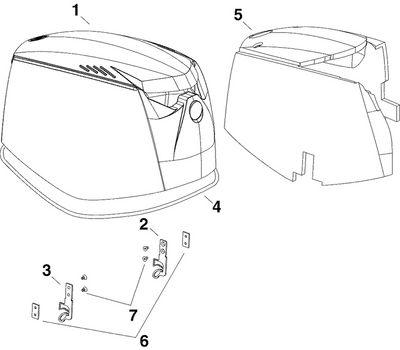 EVINRUDE-JOHNSON 286066 Engine Cover Assembly, White | 60 H.O. Models Only