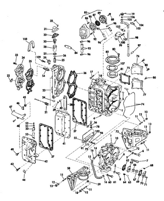 EVINRUDE-JOHNSON 307762 Gasket, Cover