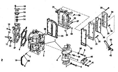 EVINRUDE-JOHNSON 309580 Gasket, Thermostat Hsg