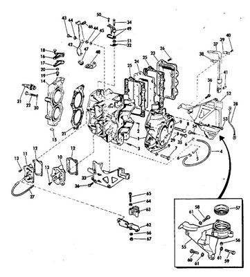 EVINRUDE-JOHNSON 314818 Gasket, By -Pass Cover EVINRUDE-JOHNSON 314818 Gasket, By -Pass Cover