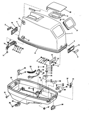 EVINRUDE-JOHNSON 316002 Support, Front Port