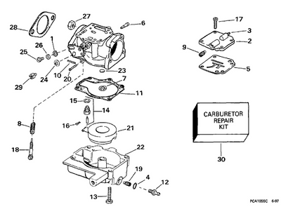 EVINRUDE-JOHNSON 319534 Orifice, H.S. No. 67D