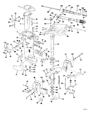 EVINRUDE-JOHNSON 325975 Mount, Rubber, Lower