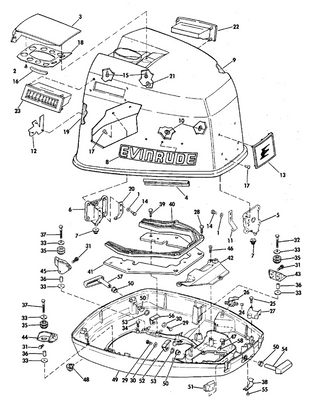 EVINRUDE-JOHNSON 326948 Rivet, Locating Brackets
