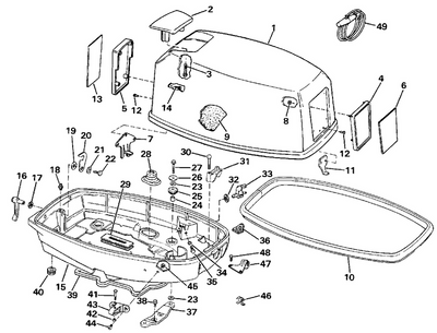 EVINRUDE-JOHNSON 327194 Lock Bracket