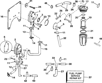EVINRUDE-JOHNSON 329603 Tee, Fuel Hose EVINRUDE-JOHNSON 329603 Tee, Fuel Hose