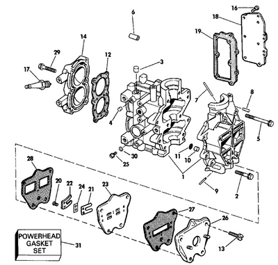EVINRUDE-JOHNSON 332057 Gasket, Leaf Plate To C'Case EVINRUDE-JOHNSON 332057 Gasket, Leaf Plate To C'Case
