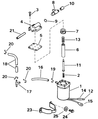 EVINRUDE-JOHNSON 333387 Hose, Tee To Primer EVINRUDE-JOHNSON 333387 Hose, Tee To Primer