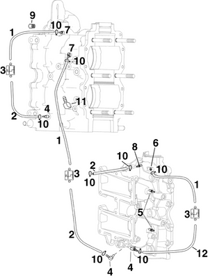EVINRUDE-JOHNSON 333390 Hose, Manifold To Check Valve