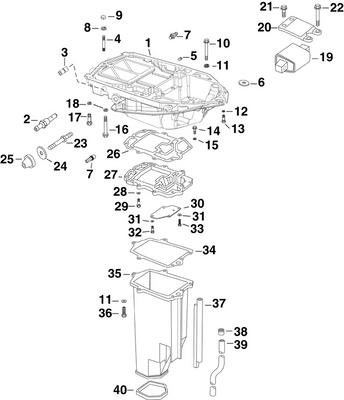 EVINRUDE-JOHNSON 333565 Cover, Water Plate EVINRUDE-JOHNSON 333565 Cover, Water Plate