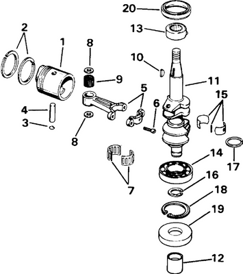 EVINRUDE-JOHNSON 335412 Seal, Lower EVINRUDE-JOHNSON 335412 Seal, Lower