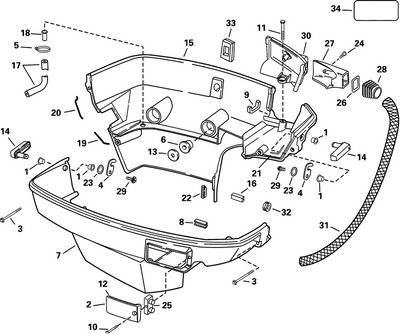 EVINRUDE-JOHNSON 335846 Screw, Cover, Anchor Block EVINRUDE-JOHNSON 335846 Screw, Cover, Anchor Block