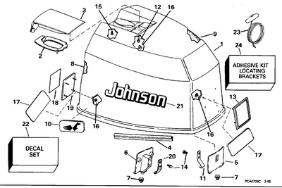 EVINRUDE-JOHNSON 340598 Applique, 115