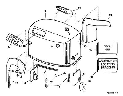 EVINRUDE-JOHNSON 341487 Sound Blanket, Rear EVINRUDE-JOHNSON 341487 Sound Blanket, Rear