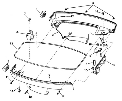 EVINRUDE-JOHNSON 341653 Bumper, Cover EVINRUDE-JOHNSON 341653 Bumper, Cover