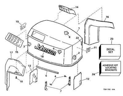 EVINRUDE-JOHNSON 343346 Lens, Johnson, Port & Stbd. EVINRUDE-JOHNSON 343346 Lens, Johnson, Port & Stbd.