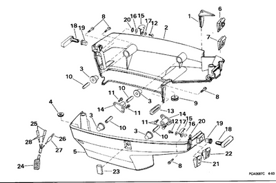 EVINRUDE-JOHNSON 344240 Bracket, Fuel Conn. EVINRUDE-JOHNSON 344240 Bracket, Fuel Conn.
