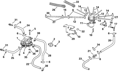 EVINRUDE-JOHNSON 345111 Hose, Oil Pump Pulse, Port EVINRUDE-JOHNSON 345111 Hose, Oil Pump Pulse, Port