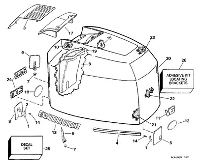 EVINRUDE-JOHNSON 345774 Sound Blanket, Stbd. EVINRUDE-JOHNSON 345774 Sound Blanket, Stbd.