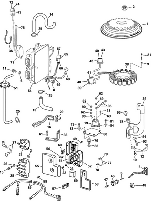 EVINRUDE-JOHNSON 346466 Bracket, Cps EVINRUDE-JOHNSON 346466 Bracket, Cps