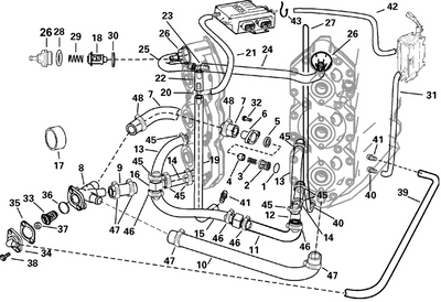 EVINRUDE-JOHNSON 350131 Hose, Fitting To Head Upper